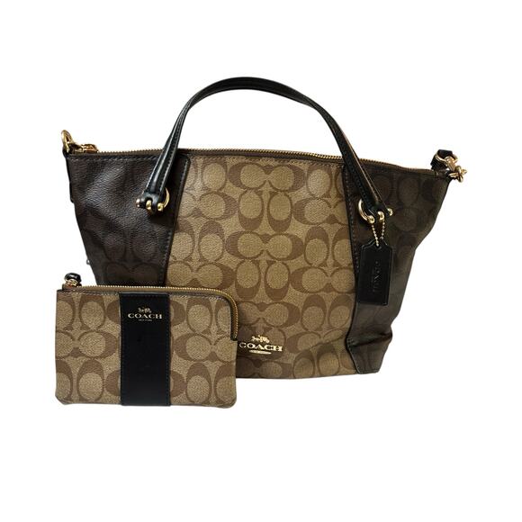 Coach Kacey Satchel handbag with matching wristlet - C6838 - Picture 8 of 13